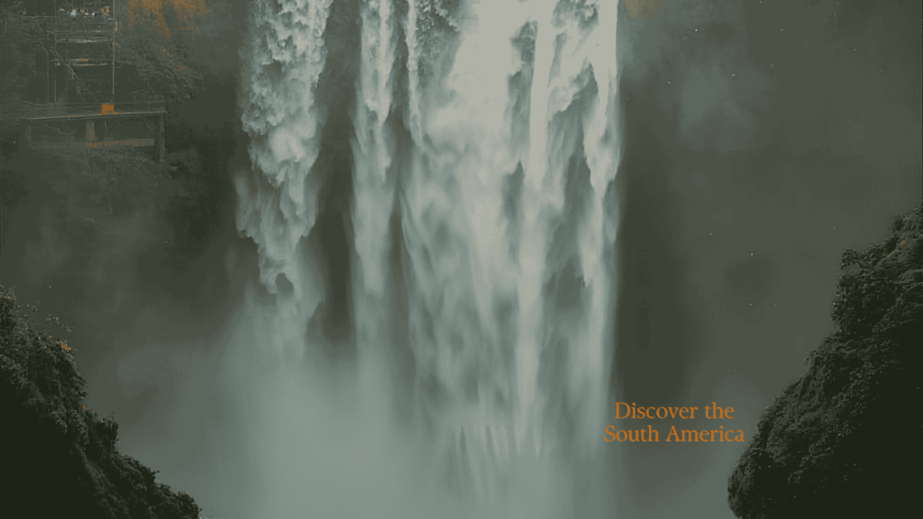 Most beautiful waterfalls in South America surrounded by lush rainforest and dramatic cliffs